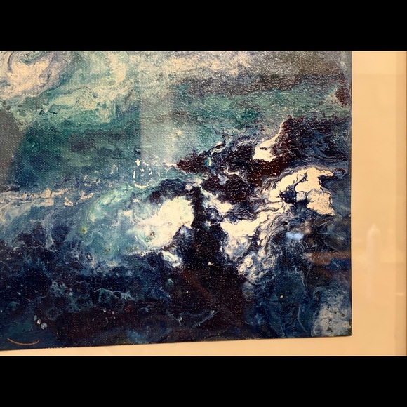 Acrylic painting original art work Ocean at night hand painted seascape waves - Picture 10 of 11